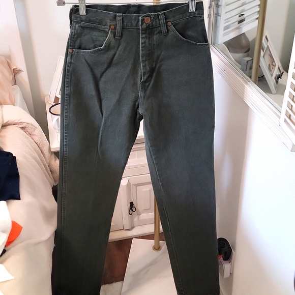 Vintage Wrangler High Rise Green Jeans - Picture 2 of 9
